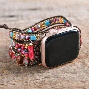 NEW Boho Beaded Stretchy Apple Watch Band